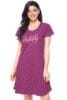 ZEYO Women's Cotton Night Dress Flash Printed Knee Length Night Gown 5314