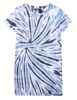 Standard Generic Stories.Label Girl's Tie Dye Cotton Printed Long T-Shirts Dress in Half Sleeves and Regular Fit