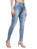 Women's Light Blue Slim Fit High Rise Regular Length Claen Look Denim Stretchable Jeans