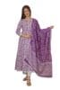Women's Cotton Printed Anarkali Kurta with Palazzo & Dupatta Set