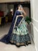Tussar Silk With Leheriya Print And Foil Print Lehenga choli Set