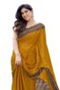 Women's Stylish Chiffon Contrast Border-Pallu Printed Saree with Blouse Piece