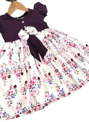 TAGAS Toddler Girls Flower Graphic Printed Dress