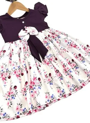 TAGAS Toddler Girls Flower Graphic Printed Dress