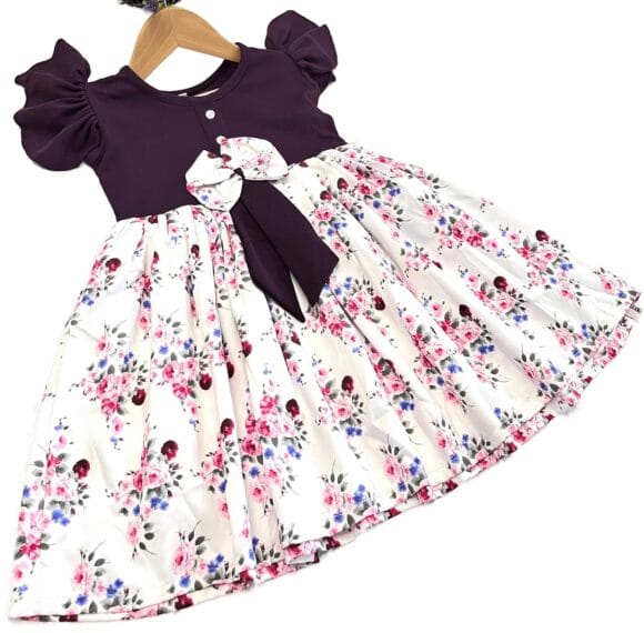 TAGAS Toddler Girls Flower Graphic Printed Dress