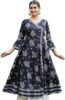 Women's Plus Size Rayon Floral Printed Angrakha Kurta for Women