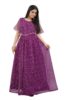Standard Generic 3Buddy Fashion Women Anarkali Maxi Long Gown Net with Silk Inner Ethnic Flared Gown for Girl/Women Semi Stitched Gown