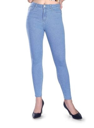 Channel-F Women's High Waist Jeans, Ankle Length, Strechable Denim Jeans for Women