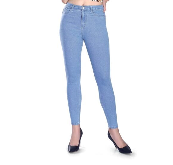 Channel-F Women's High Waist Jeans, Ankle Length, Strechable Denim Jeans for Women