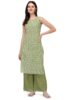 Women's Georgette Chikankari Embroidered Kurta Palazzo Set