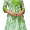 Yash Gallery Women's Cotton Tie Dye Printed Anarkali Kurta for Women