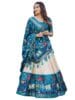 Tussar Silk With Leheriya Print And Foil Lehenga choli Set