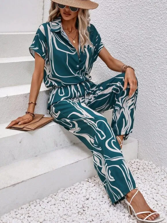women western dress coShapeord set (XXShapeLarge, TURQUOISE) - Image 4