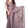 MIRCHI FASHION Women's Stylish Chiffon Floral Printed Saree with Blouse Piece