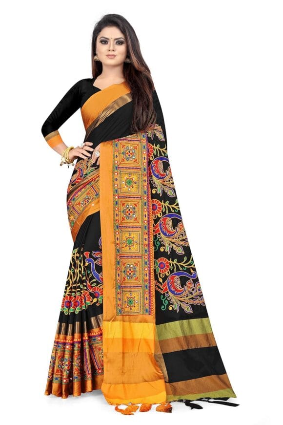 arriva fab women's kutchi work embroidered Exclusive wear sare