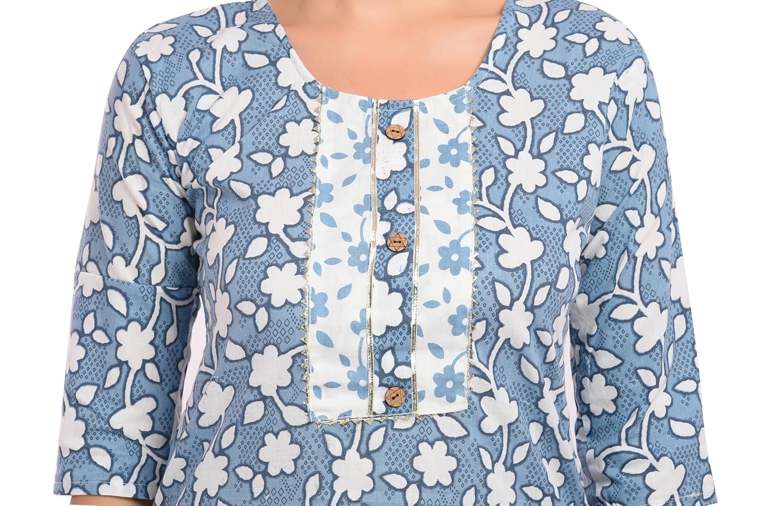 Elegant Printed Cotton Kurti Pant Set for Women - Image 2
