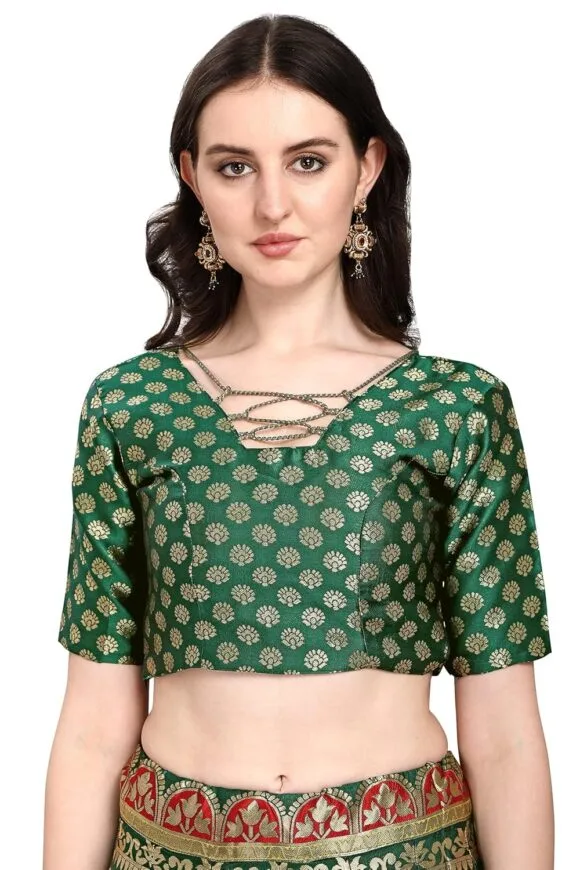 Jacquard Semi-Stitched Lehenga choli - Image 5