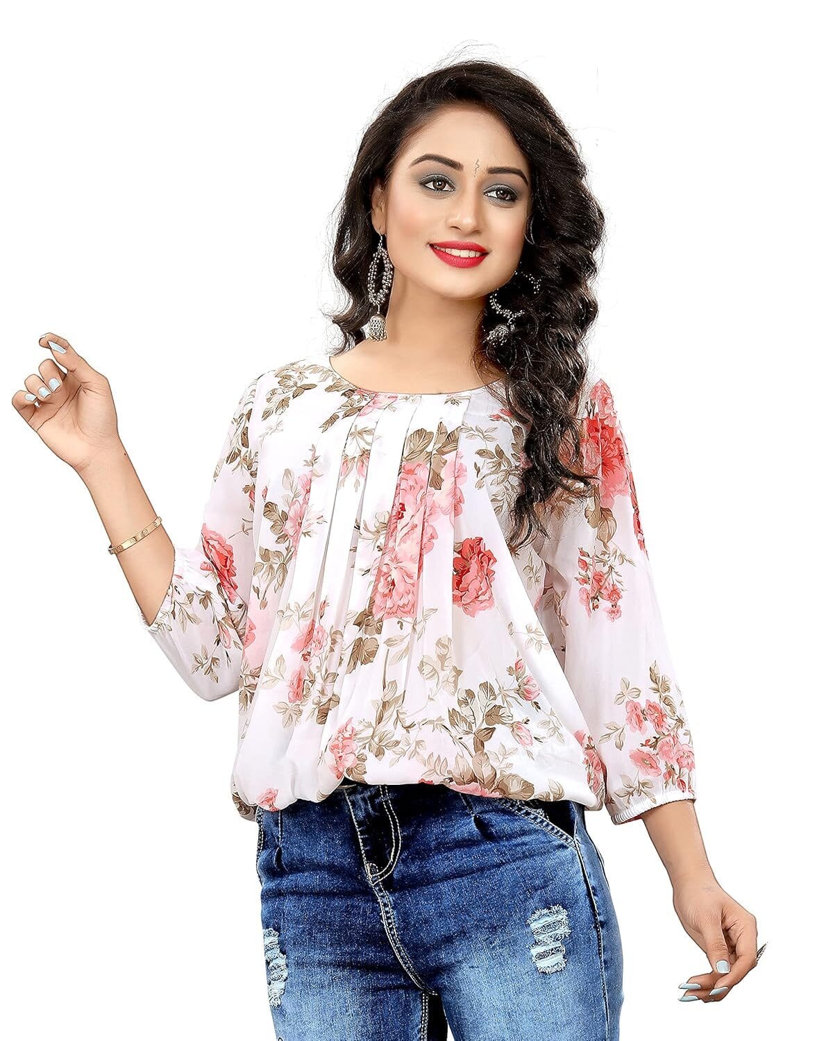 casual regular fit round neck top - Image 2