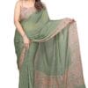 MIRCHI FASHION Women's Plain Weave Chiffon Abstrect Printed Saree with Blouse Piece
