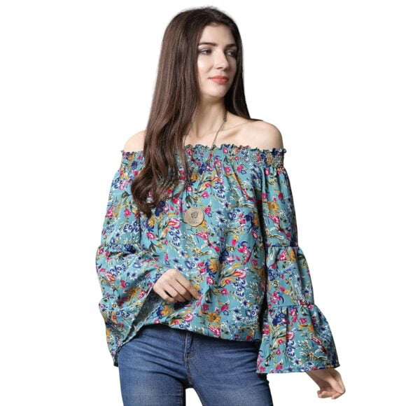 Standard Generic OOMPH! Women'S Crepe Off Shoulder Top - offshoulder