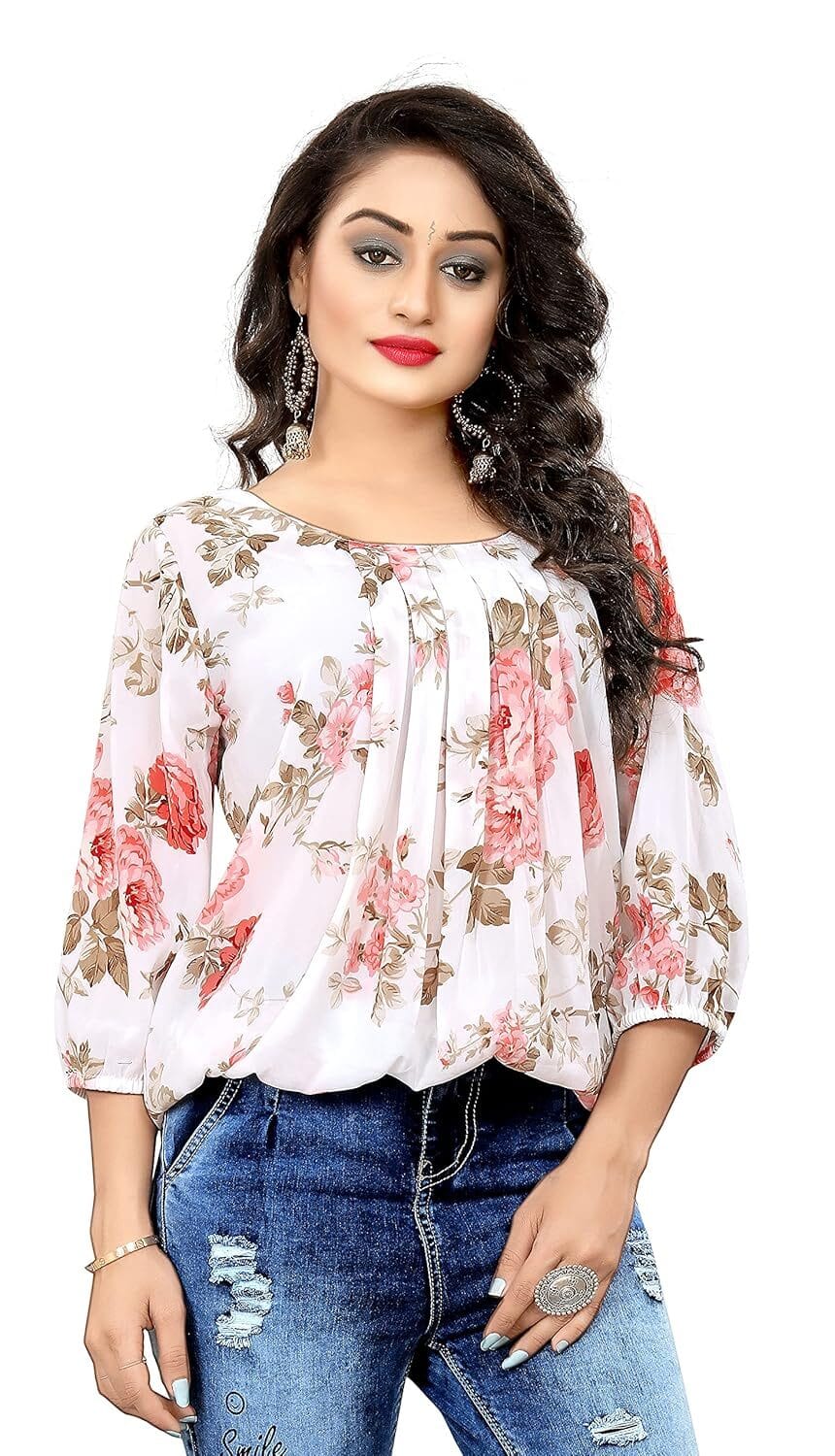 casual regular fit round neck top